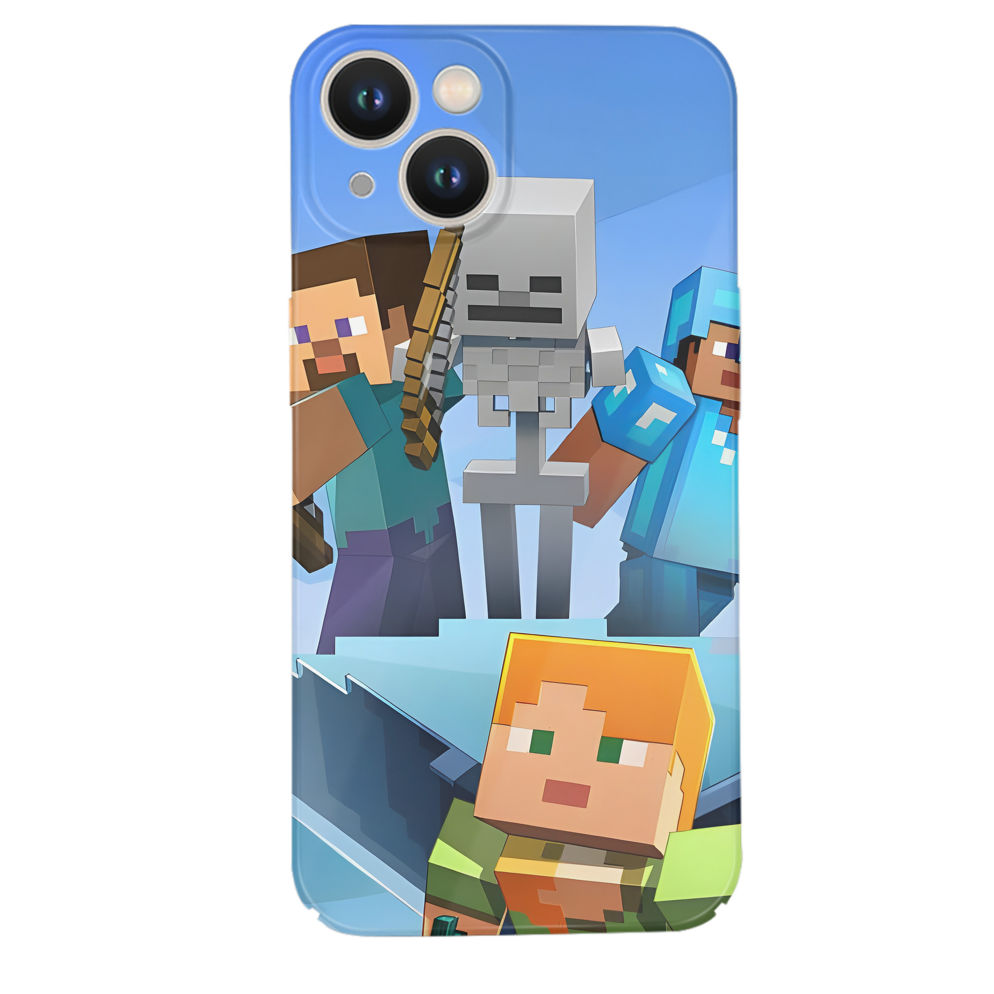 （画像用） マインクラフト ブロックの世界 Minecraft MC Block world 【iPhone 14シリーズ対応】ハードケース